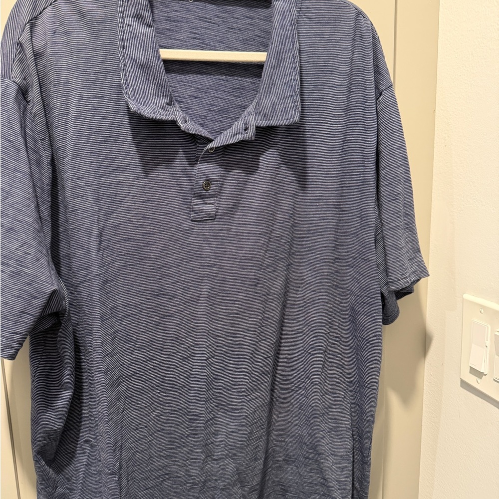 Threads 4 Thought Blue Striped Polo Shirt